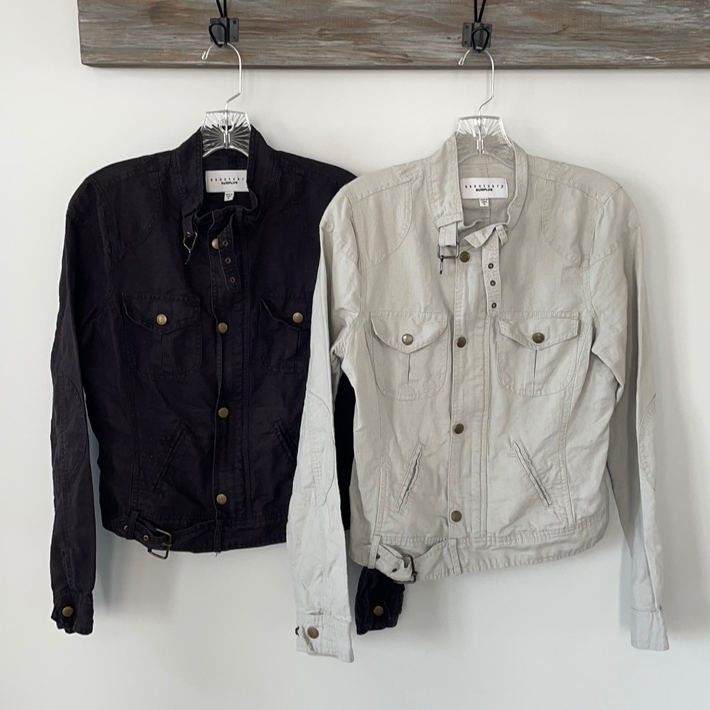 Set of 2 linen jackets high low moto Nordstrom s